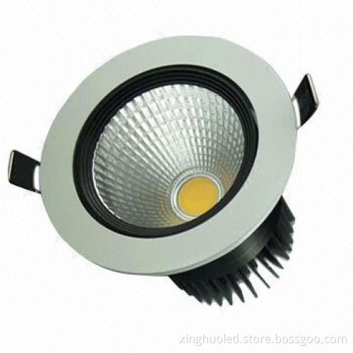 7W COB LED downlight, Sharp COB LEDs, 100-110lm/W, new design with cold forging heat dissipation